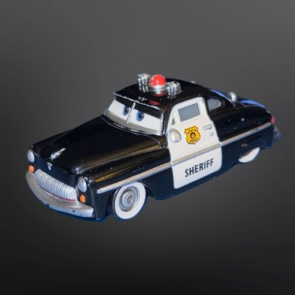 Disney Cars Radiator Springs Classic Sheriff Toy Diecast Car A17 - Picture 8 of 8